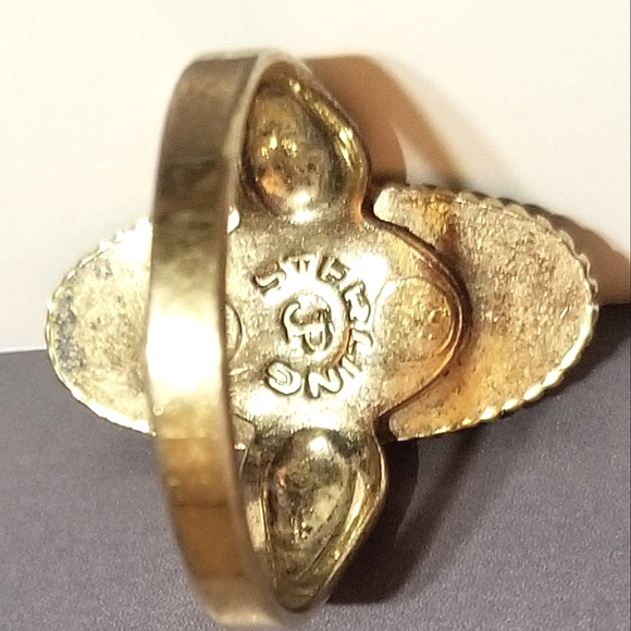 1930s Antique Pacific Jewelry Company Jade Ring - Picture 6 of 7